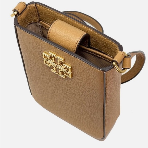 Tory Burch Camel Leather Crossbody with Gold Accent - Picture 3 of 6